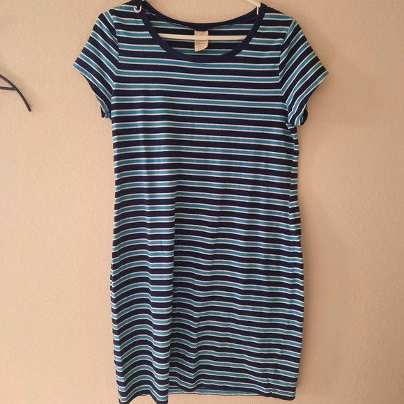Faded Glory Blue Striped Dress *BOGO* - Picture 5 of 6